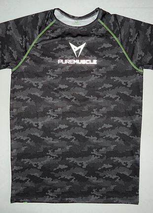 Футболка pure muscle для спортсменов бодибилдеров камуфляж (xl) тянется