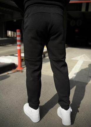 Зимний спортивный костюм adidas с начесом белый (молочный) худи + черные штаны⛄️4 фото