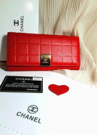 Роскiшний шкiряний гаманець з логотипом червоний1 фото