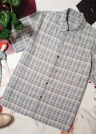 Шовкова чоловіча сорочка marks & spencer, 100% натуральний шовк, розмір l