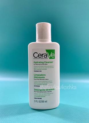 Очищаюча зволожуюча емульсія для нормальної та сухої шкіри обличчя і тіла cerave hydrating cleanser