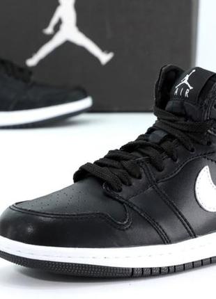 Мужские высокие кожаные кроссовки с мехом nike air jordan retro #найк