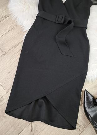 Брендова ніжна стильна чорна сукня с об'ємними рукавами new look🖤2 фото