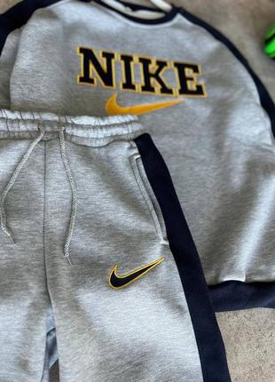 Спортивний костюм оверсайз nike на флісі3 фото