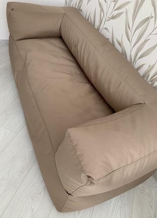 Бескаркасный диван l, пуф, кресло