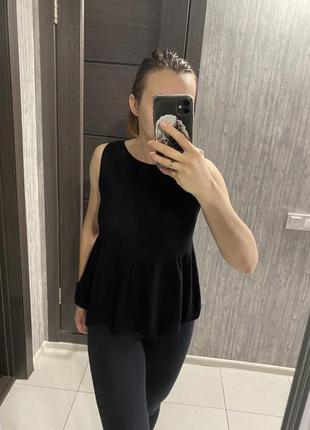 В’язана блуза з баскою zara