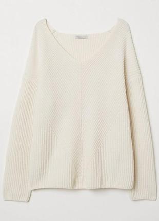 Пуловер, свитер жіночий молочний кашемір h&m 0628978-8 s молочний 06289780012 фото