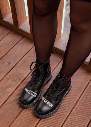 Кожаные ботинки dr martens 1460 с мехом2 фото