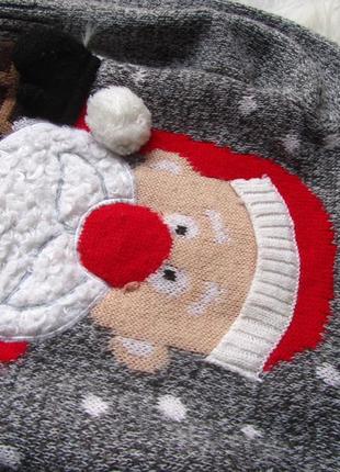 Светящаяся теплая тепла кофта свитер светр джемпер санта новогодний новорічний новый год f&f5 фото