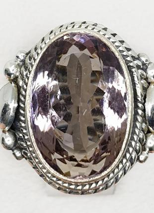 Кольцо серебряное с аметистом 18,5 8,27 г