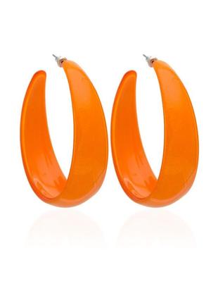 Сережки кільце ø6cm з блискітками 279501