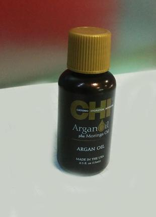 Chi argan oil + moringa відновлювальна олія для волосся аргани та морингу1 фото