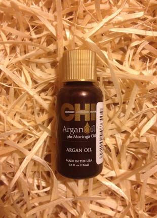 Chi argan oil + moringa відновлювальна олія для волосся аргани та морингу2 фото