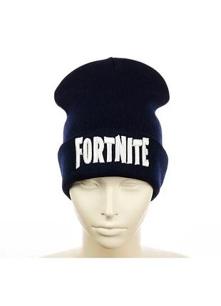 Щапка зимова фортнайт fortnite темно-синя