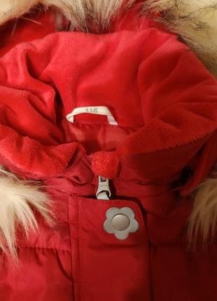 Зимове пальто lenne на дівчинку лене 116-122 р. тепла зимова куртка подовжена3 фото