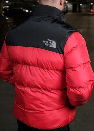 Зимова куртка пуховик червона унісекс тнф tnf the north face 7002 фото