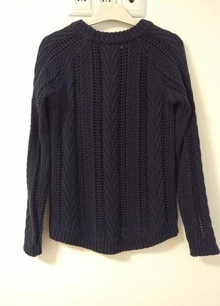Ажурный свитер тёмно-синего цвета р.l. 2