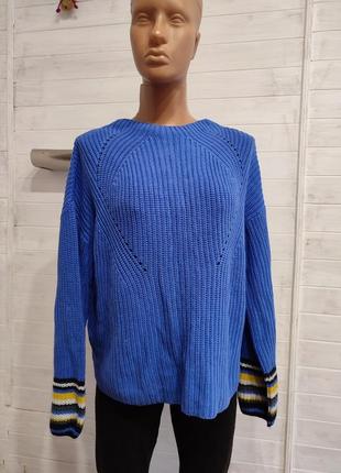 Теплый свитер,реглан грубой вязки xl-4xl из акрила и хлопка6 фото