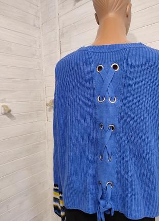 Теплый свитер,реглан грубой вязки xl-4xl из акрила и хлопка9 фото