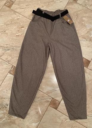 Брюки тёплые шерстяные на резинке зима