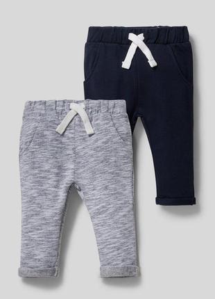 C&a фірмені утеплені сірі штани 86