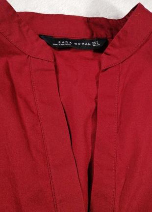Шикарная оригинальная рубашка - туника с бахромой zara.3 фото