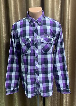Мужская рубашка в клетку, р.l, рост 170-176см