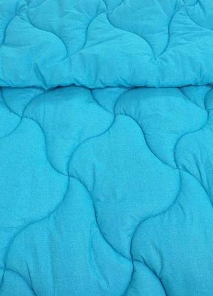 Одеяло шерстяное, зимнее, покрытие бязь бирюза2 фото