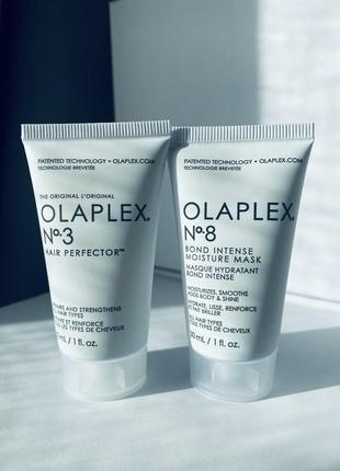 Olaplex no. 3 hair repair perfector та no. 8 bond intense moisture hair mask маски для глибокого відновлення волосся