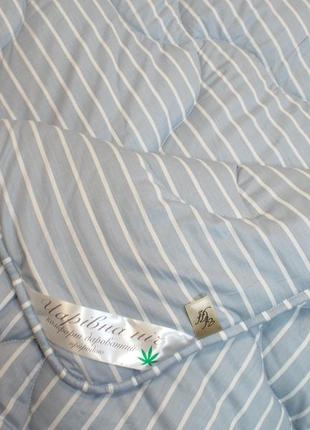 Одеяло конопляное, зимнее, покрытие сатин полоска4 фото