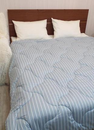 Одеяло конопляное, зимнее, покрытие сатин полоска2 фото