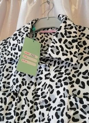 Стильное платье - рубашка с поясом принт леопард стильна сукня - сорочка з поясом принт леопард2 фото