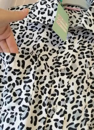 Стильное платье - рубашка с поясом принт леопард стильна сукня - сорочка з поясом принт леопард3 фото