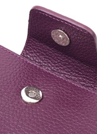 Яркий женский кошелек из натуральной кожи karya 21155 фиолетовый3 фото