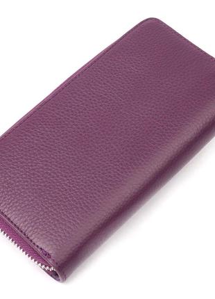 Яркий женский кошелек из натуральной кожи karya 21155 фиолетовый2 фото
