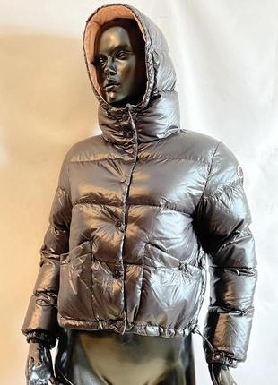 Чорний пуховик moncler2 фото