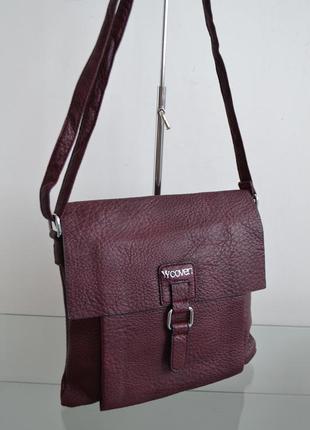 Сумка жіноча повсякденна на довгому ремінці yy coveri s01-0432 бордо