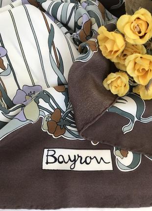 Подписной 🍁♥️🍁 шёлковый платок из шёлка bayron, 82x80, роуль.3 фото