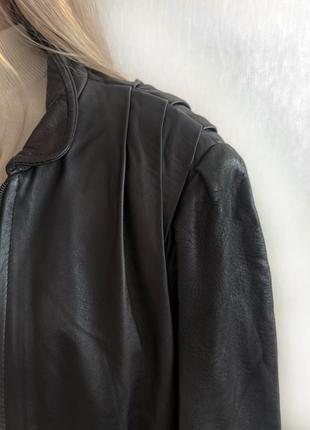 Кожаня черная куртка бомбер , косуха натуральная кожа9 фото
