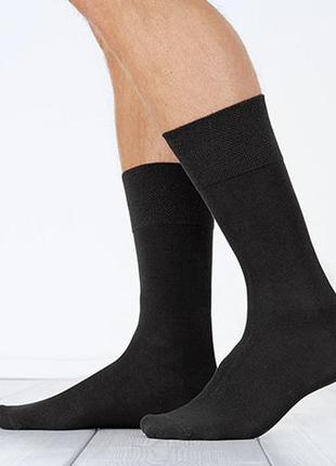Чоловічі бавовняні шкарпетки, носки, 39-42, чорні, livergy