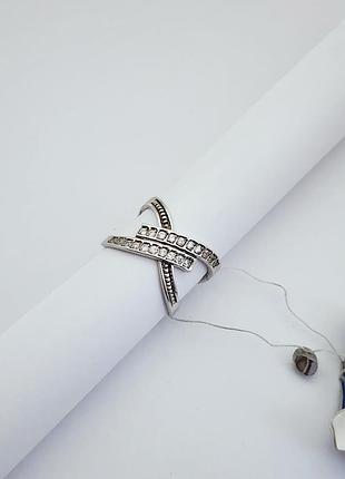 Срібна родована каблучка16.5, 17 розмір сатурн гламурний