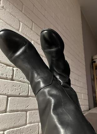 Кожаные черные сапоги tommy hilfiger5 фото