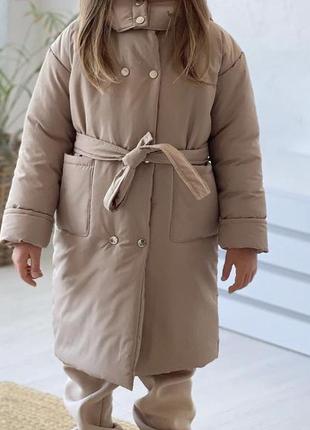 Очень тёплое пальто для девочки