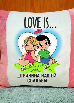 Подушка плюшевая для влюбленных. именные подушки на подарок. день св. валентина1 фото