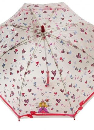 Детский прозрачный зонт zest принцесса ( механика ) арт. 51510-192 фото