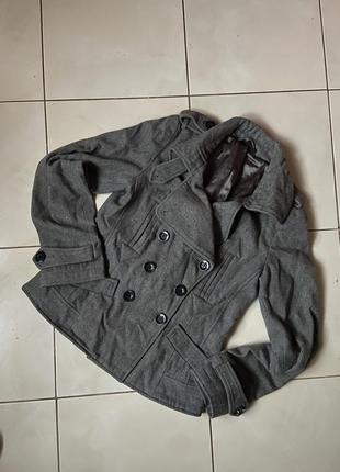 Шерстяной стильный жакет пиджак куртка