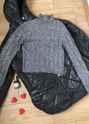 Сірий вкорочений гольфік