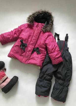 Комбінезон+курточка на дівчинку зима