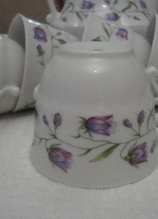 Красивый чайник чашки 5 шт ( набор ) фарфор бавария германия №2685 фото