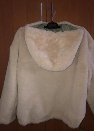 Жіноча двостороння куртка-шубка.4 фото